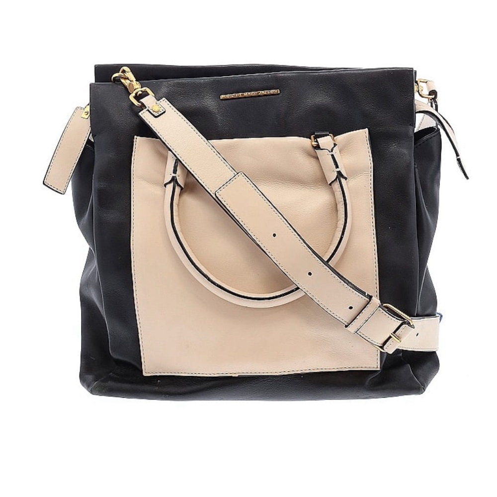 Marc Jacob’s black white cream tote crossbody leather perfect work bag